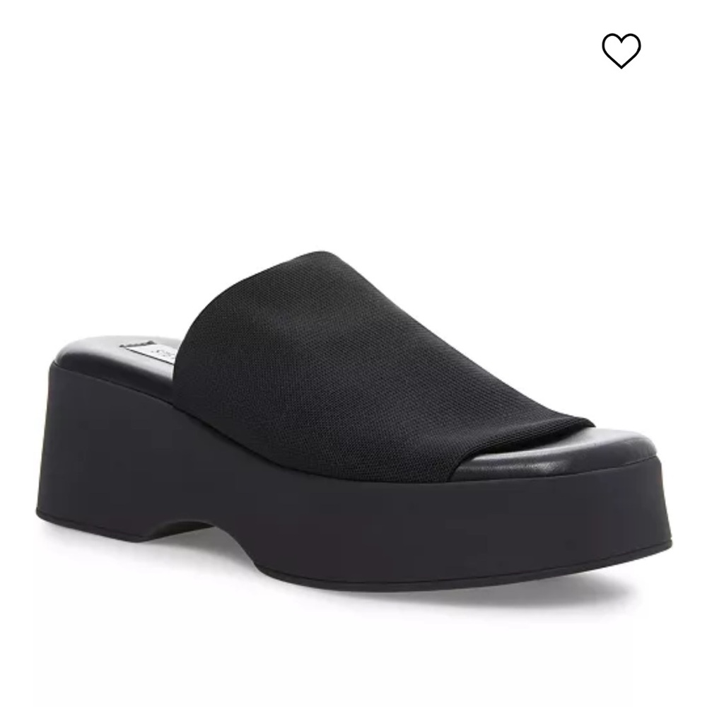 Steve Madden Slinky30 Black Wedge Sandals